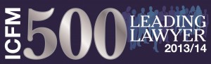 Top 500 ICFM Leading Lawyers by InterContinental Finance Header